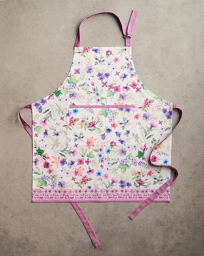 Maison d' Hermine 100% Cotton Apron for women with Pocket Kitchen Chef Apron for Men Cooking Gardening Server Waitress