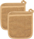 RITZ Terry Pocket Mitt & Hot Pad: Unparalleled Heat Resistant, Durable 100% Cotton – Ergonomically Designed for Optimal Grip – Easy-Care Machine Washable – 2-Pack, Straw