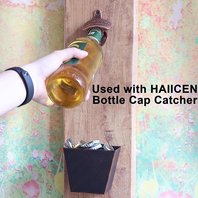 Wall Mount Beer Opener Screw In IT'S FIVE O'CLOCK SOMEWHERE Antique Bronze Bottle Cap Opener Table Mounted for Gifts