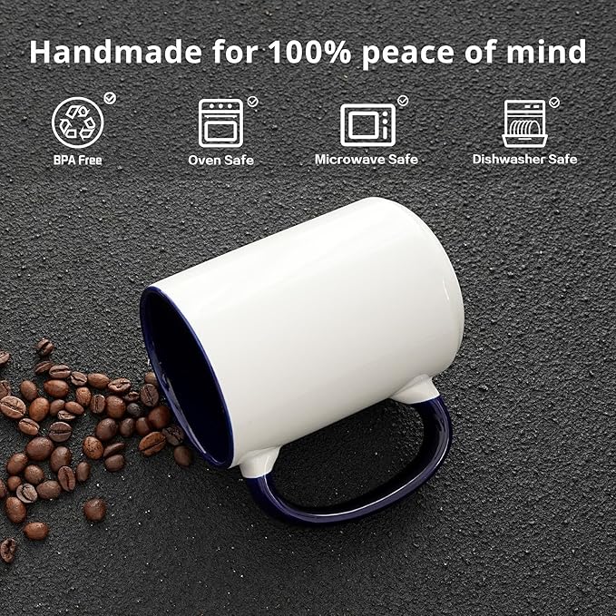 Ceramic 15oz Sublimation Coffee Mug, Purple, Case of 24