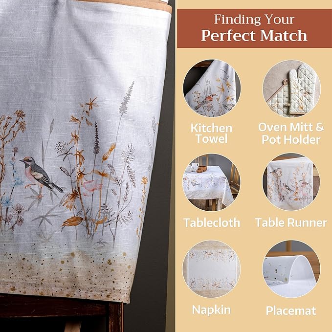 Maison d' Hermine 100% Cotton Apron for women with Pocket Kitchen Chef Apron for Men Cooking Gardening Server Waitress