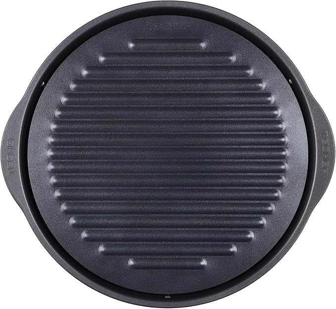 TECHEF - TRUE GRILL PAN SET (Standard & Dome) - Stovetop Nonstick Indoor/Outdoor Smokeless BBQ Grill Set, including a Grill Plate and Aluminum Drip Tray
