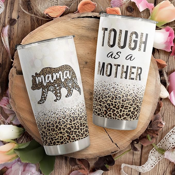 Macorner Mothers Day, Birthday Gifts for Mom Nana From Daughter Son - Christmas Gifts For Women Grandma - Stainless Steel Bear Tumbler 20oz