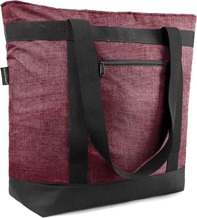 BeeGreen Cooler Bag Soft Leakproof Insulated Tote with Zipper for Beach Travel Grocery