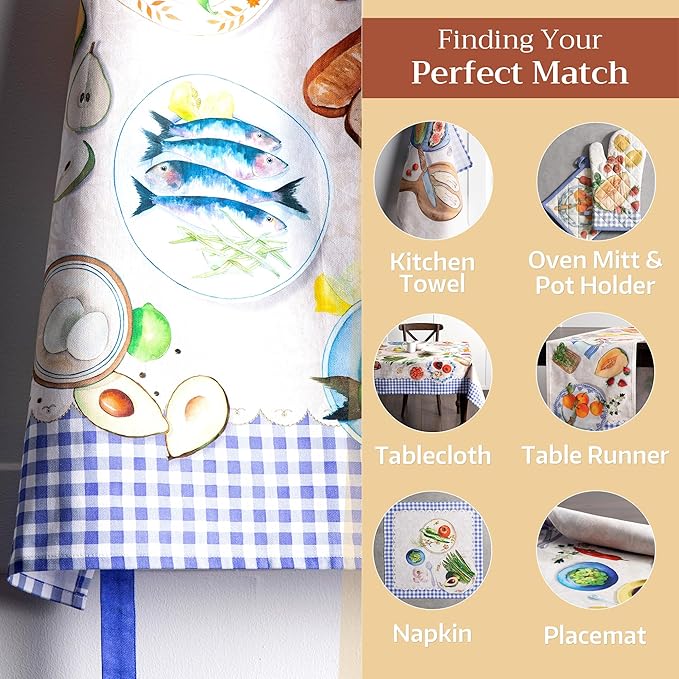 Maison d' Hermine 100% Cotton Apron for women with Pocket Kitchen Chef Apron for Men Cooking Gardening Server Waitress
