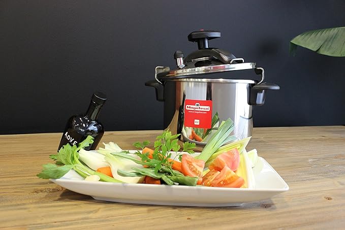 MAGEFESA Star 10.6-Quart Pressure Cooker, Works on All Stovetops (Induction Compatible), Safety Lock & 8 PSI Cooking
