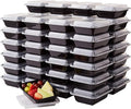 Pro Grade BPA-Free Plastic Containers with Lids 50ct. 12oz Leakproof Microwavable Portion Container for To-Go Orders, Food Prep and Storage. Reusable Bento Box for Restaurant Cafe and Catering.
