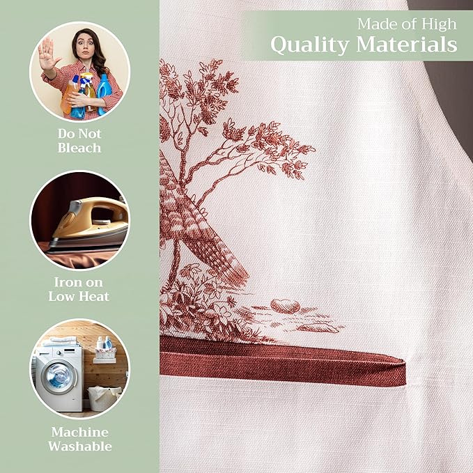 Maison d' Hermine 100% Cotton Apron for women with Pocket Kitchen Chef Apron for Men Cooking Gardening Server Waitress