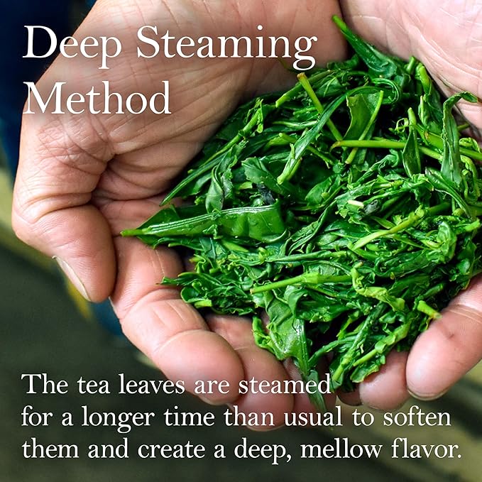chaganju Green Tea Sencha Fukamushi - deep-steamed green tea - Japanese Organic Loose Leaf Tea, 80g【YAMASAN】