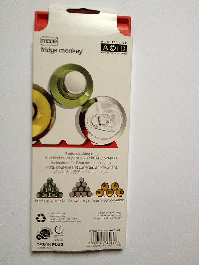 Cooks Innovations Drink Organizer for Fridge, Soda Can Refrigerator Organizers and Storage, Beer-Wine-Water Bottle Holder, Fridge Monkey - Durable Non-Slip&Roll