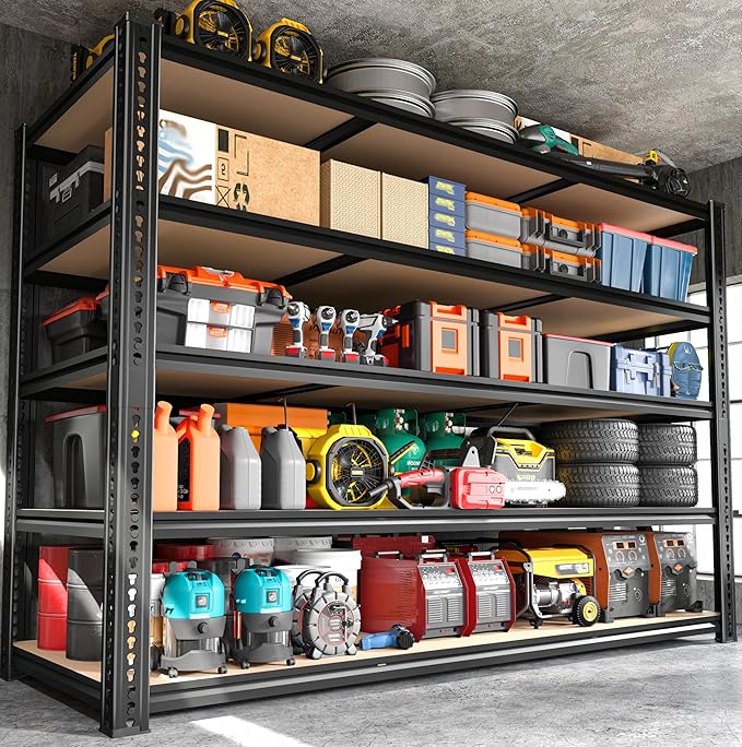 60" W Garage Shelving 72" H Metal Shelving 3500LBS Storage Shelves Heavy Duty 5 Tier Adjustable Shelving Unit for Storage Rack Pantry Shelf Commercial,60" W x 24" D x 72" H