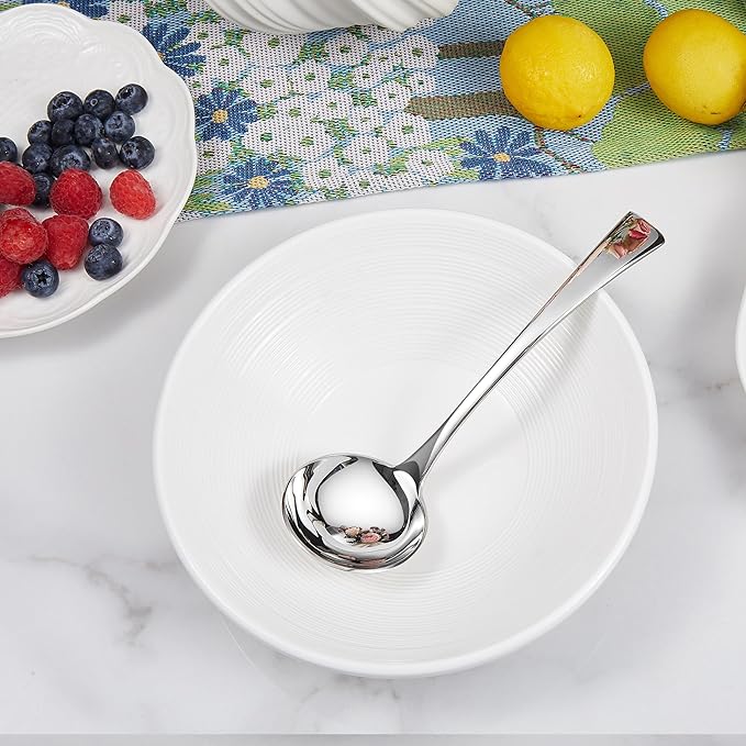 KEAWELL Austin Gravy Ladle, 18/10 Stainless Steel, 7.6 inch, Silver, Dishwasher Safe (2)