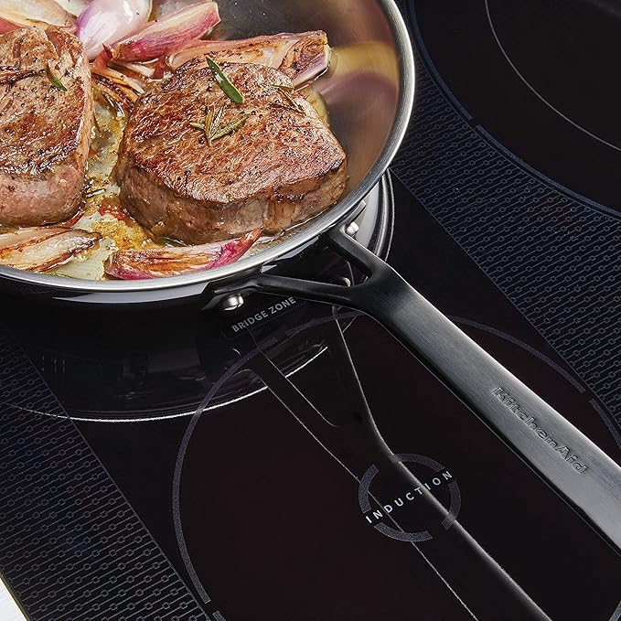 KitchenAid 5-Ply Clad Polished Stainless Steel Fry Pan/Skillet, 12.25 Inch