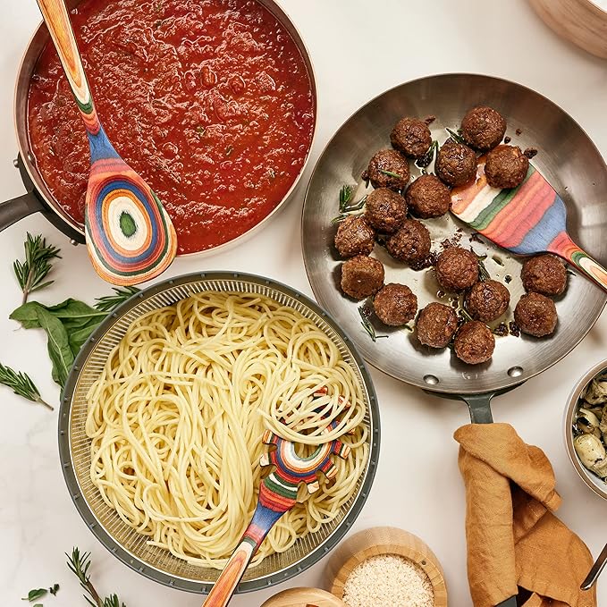 Totally Bamboo Baltique Marrakesh Collection 4 Piece Cooking Utensil Set, Safe for Nonstick