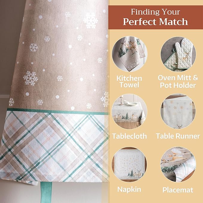 Maison d' Hermine 100% Cotton Apron for women with Pocket Kitchen Chef Apron for Men Cooking Gardening Server Waitress
