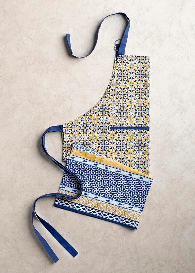 Maison d' Hermine 100% Cotton Apron for women with Pocket Kitchen Chef Apron for Men Cooking Gardening Server Waitress