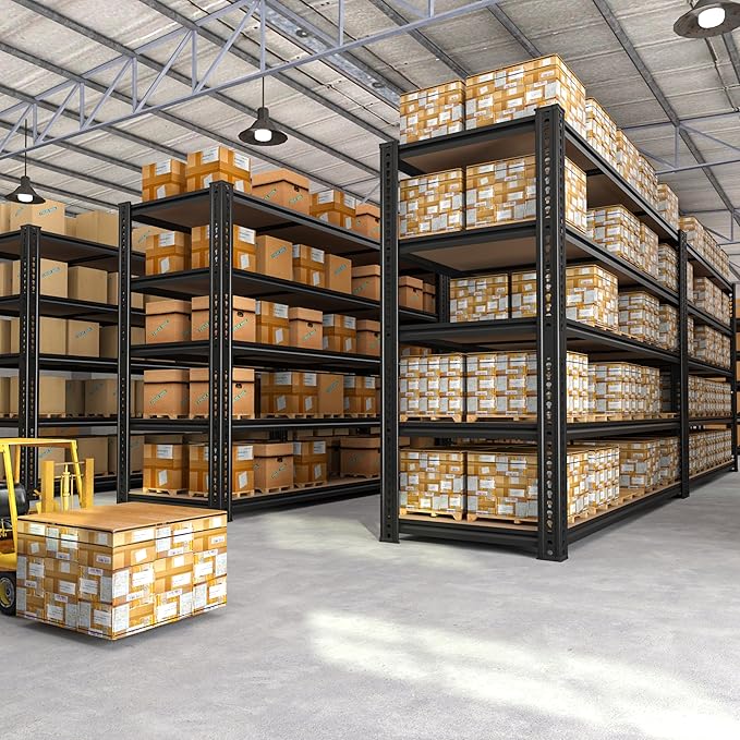 60" W Garage Shelving 72" H Metal Shelving 3500LBS Storage Shelves Heavy Duty 5 Tier Adjustable Shelving Unit for Storage Rack Pantry Shelf Commercial,60" W x 24" D x 72" H