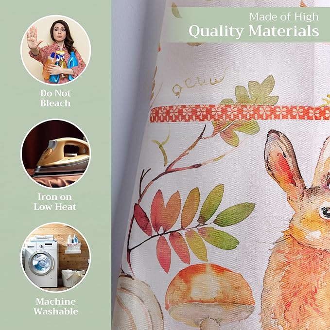 Maison d' Hermine 100% Cotton Apron for women with Pocket Kitchen Chef Apron for Men Cooking Gardening Server Waitress