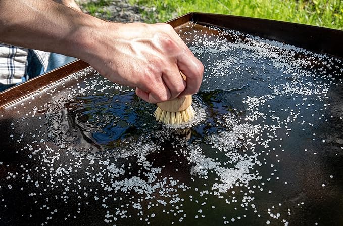 CARON & DOUCET – Ultimate Griddle Set | Seasoning, Oil, Soap & Salt Scrub | 100% Plant-Based & Best to Season, Clean, Care, Restore, Maintain & Protect