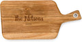 Weddingstar Personalized Wooden Paddle Cutting Board or Serving Board With Handle 13.5" x 6.5" - Retro Script Etching