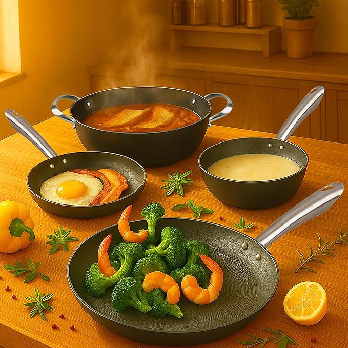 Cuisiland 11" Honeycomb Cast Iron Wok with Lid & Dual Handles – Non-Stick Stir-Fry Pan, Stainless Steel Handles, Oven Safe, Classic Heat Retention for Steaming, Stir-Frying & Sautéing