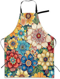 Cooking Aprons for Men and Women,Adjustable Bib Chef Apron with 2 Pockets, Soft and Durability Kitchen Apron