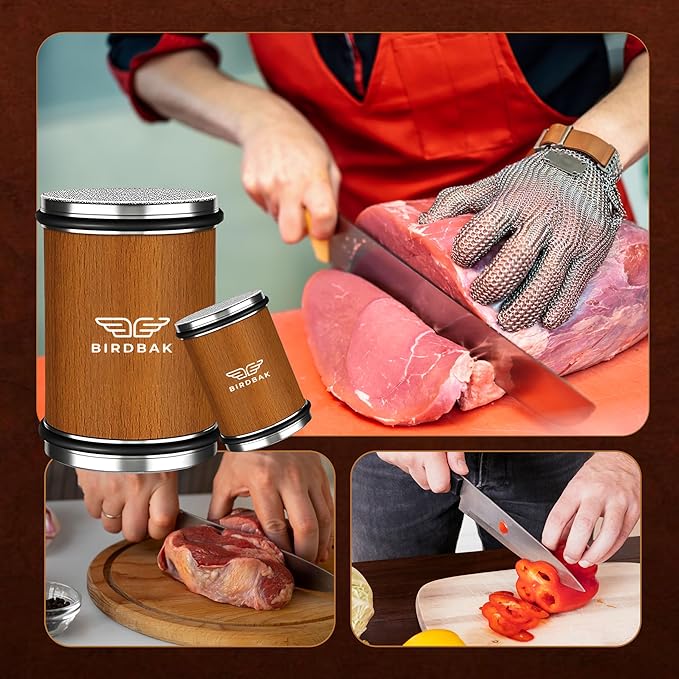 The Original Premium Rolling Knife Sharpener Kit - Ultimate Knife Sharpening Solution - With Diamonds and Ceramic for Steel of Any Hardness, Knife Sharpener 15 and 20 degree For Kitchen Knives