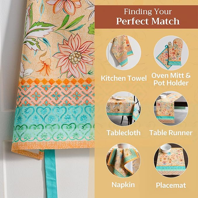 Maison d' Hermine 100% Cotton Apron for women with Pocket Kitchen Chef Apron for Men Cooking Gardening Server Waitress
