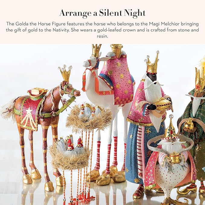 MACKENZIE-CHILDS Patience Brewster Nativity Figurine, Christmas Nativity Home Decor, Golda the Horse