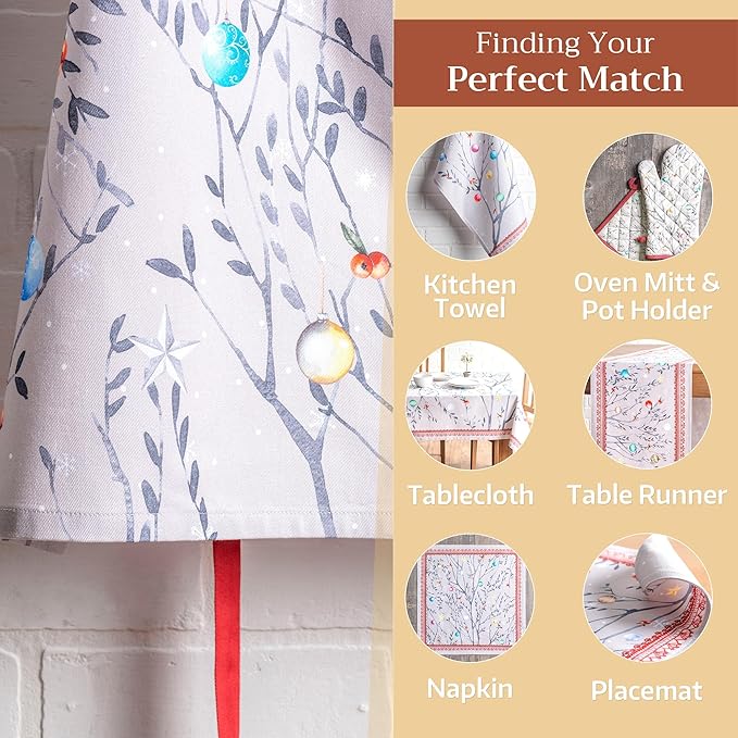 Maison d' Hermine 100% Cotton Apron for women with Pocket Kitchen Chef Apron for Men Cooking Gardening Server Waitress