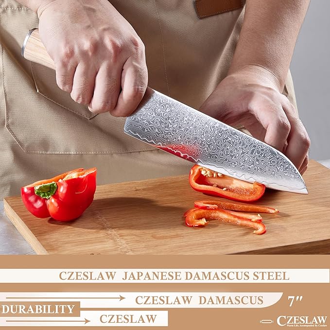 Chef Knife, Japanese Damascus Chefs Knife - kitchen knife, 8 Inch Professional Sharp Cooking Knife, Hand Forged Black Japanese Damascus Kitchen Knife, Full Tang, Ergonomic Maple Handle Design