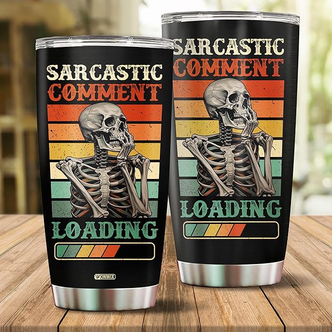 Funny Gifts Sarcastic Comment Loading Travel Cup Coffee Mug Stainless Steel Tumbler 20oz Birthday Christmas Gag Gift For Men Women Friend Coworker Present Ideas for Work Bestie Boss