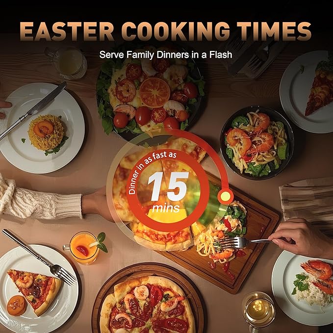 6QT Stainless Steel Air Fryer Ceramic 12 in 1, Dual-Blazes in Metal Housing, 2-3 Servings Visible 8.27" Basket with Teflon-Free Premium Coating, 1700W, DAYBEST Dishwasher Safe Kits (Silver)