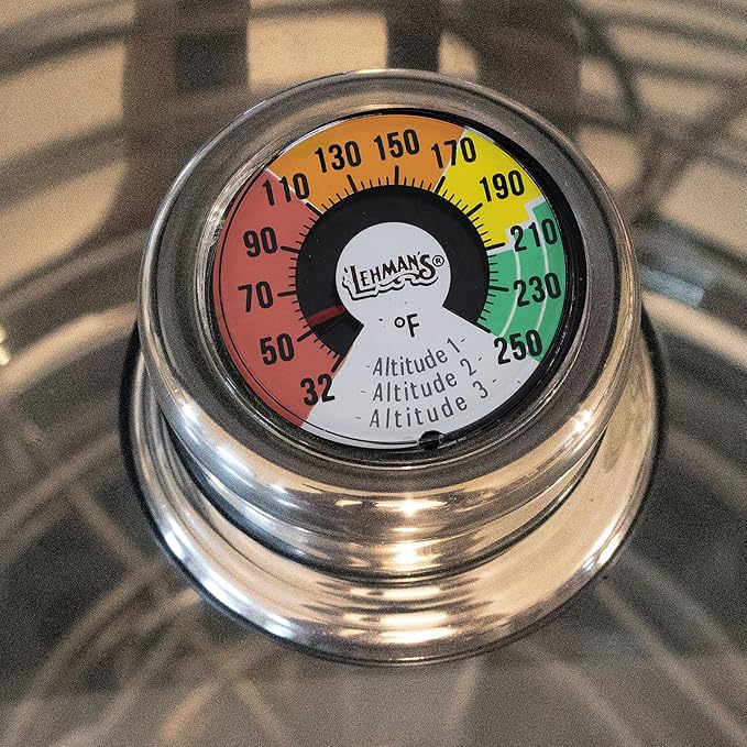 Lehman's 21.5-Quart Water Bath Canner with Pressure Gauge, Durable Stainless Steel Stockpot for Home Canning and Preserving, Silver