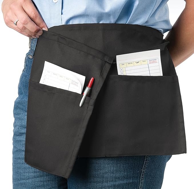KNG - Black Waist Apron, Reversible