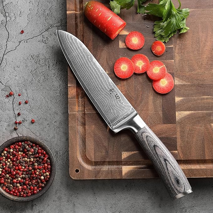 Wakoli EDIS 6-Piece Damascus Kitchen Knife Set – Professional Chef Knives Set with VG10 Core Blades, 67-Layer Damascus Steel & Ergonomic Pakkawood Handles – Premium Kitchen Knives in Elegant Gift Box