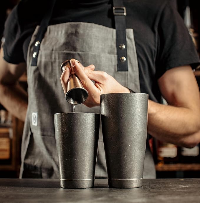 Barfly Cocktail Tin, Set (18 oz and 28 oz), Vintage Black