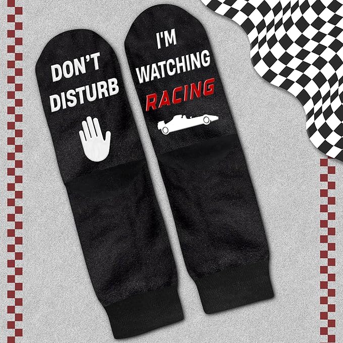 VICRAZY Racing Car, Sport Car Socks for Men, Women - Formula 1 Gifts, Racing Socks, Stocking Stuffers for Men, Women