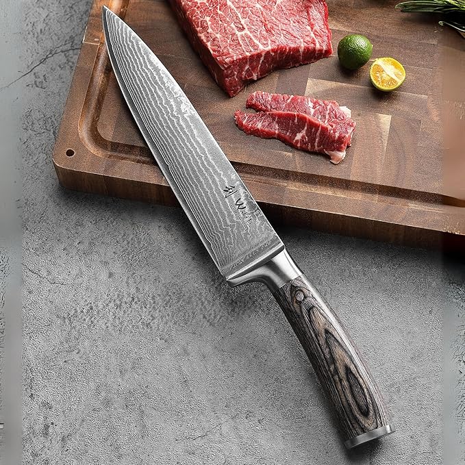 Wakoli EDIS 6-Piece Damascus Kitchen Knife Set – Professional Chef Knives Set with VG10 Core Blades, 67-Layer Damascus Steel & Ergonomic Pakkawood Handles – Premium Kitchen Knives in Elegant Gift Box