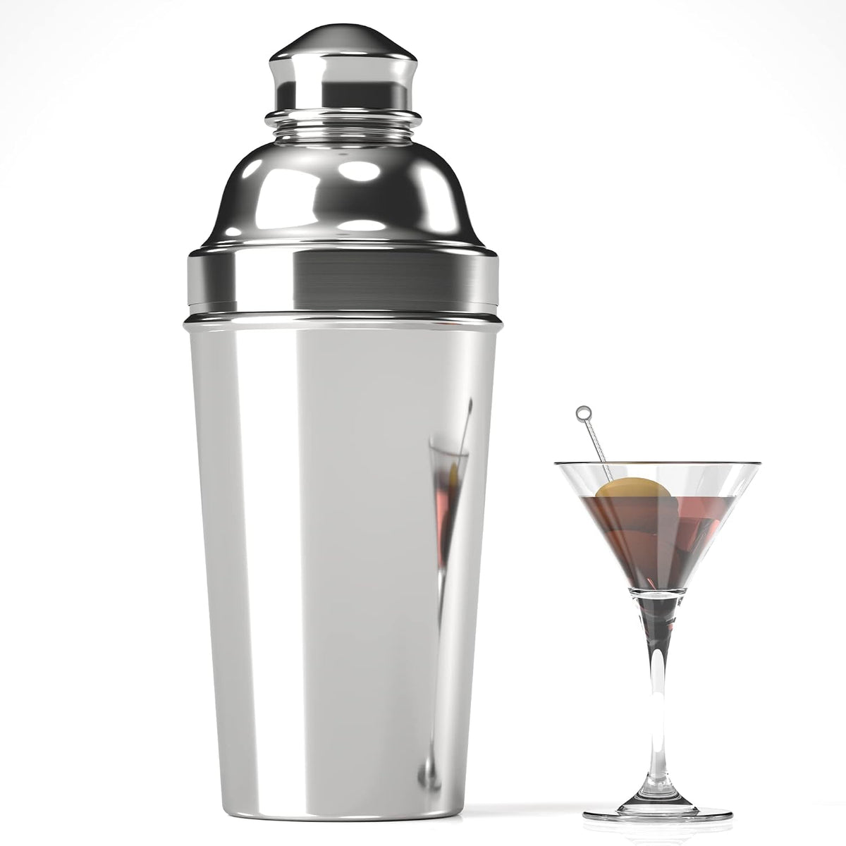 Stainless Steel Professional Cocktail Shaker - 60 oz Large Drink Shaker with Strainer for Bartending - Margarita Mixer