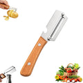 2026 Premium Multifunctional Vegetable Peeler, 3cr Stainless Steel Peeler with Wooden Handle with Built-In Bottle Opener, kitchen gadgets Potato for Carrot, Apple, Pumpkin Veggie Peeler